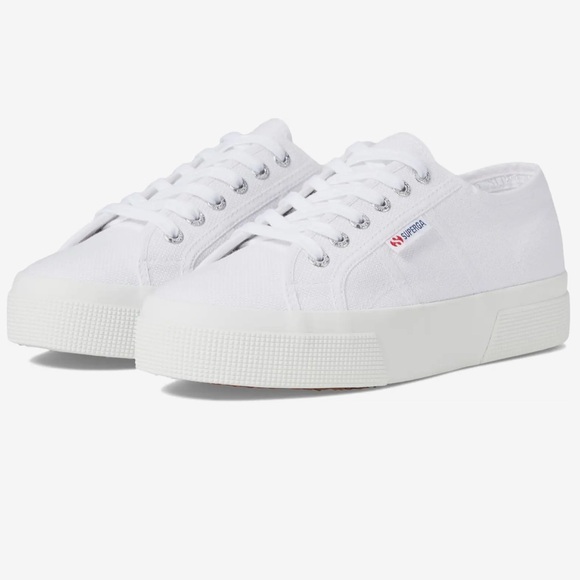 NWT Superga COTU 2730 platform white Canvas platform  Sneakers - Picture 1 of 3